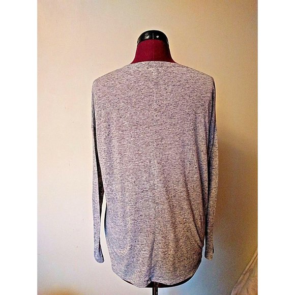 Victoria's Secret Womens Top Gray Size Medium V Neck Long Sleeve - Picture 2 of 7